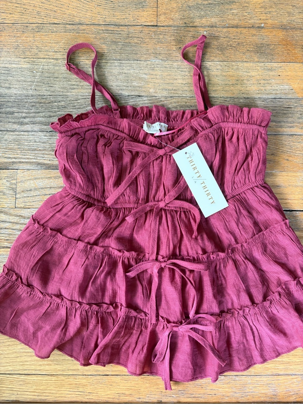 Thirty/Thirty L.A tiered babydoll camisole top